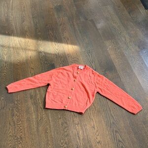 Ballantyne for Holt Renfew pure cashmere sweater with gold buttons